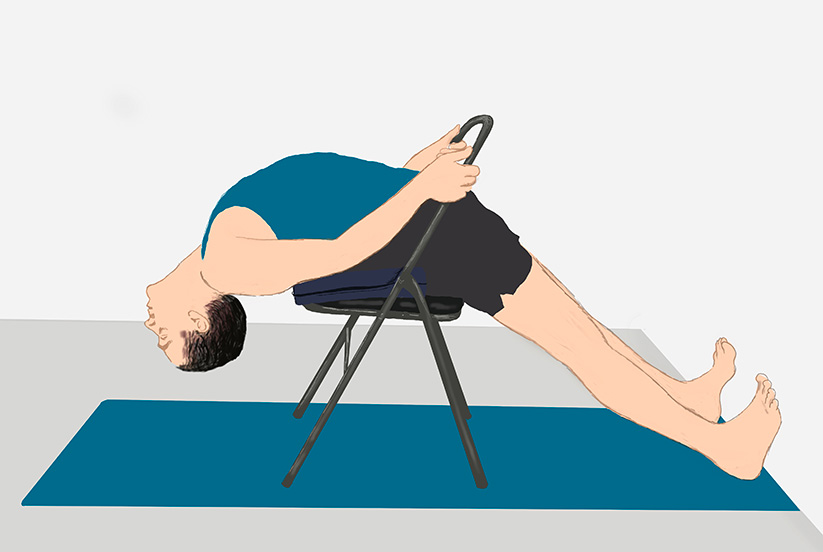 Iyengar Yoga Chair Backbends