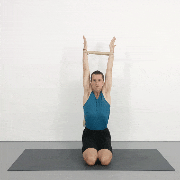 vajrasana with urdhva hastasana