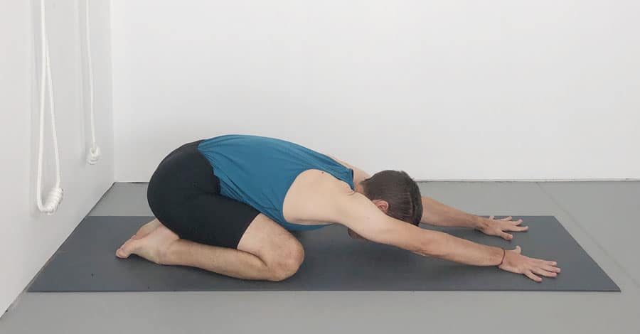 adho mukha virasana (downward facing hero pose)