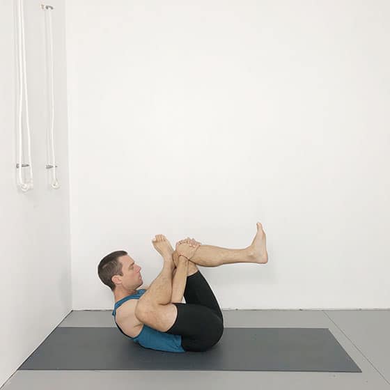 supta padangusthasana 4 (variation)