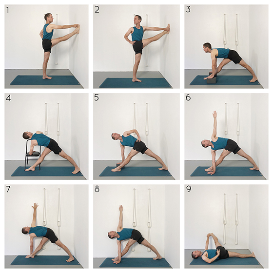 parivrtta trikonasana