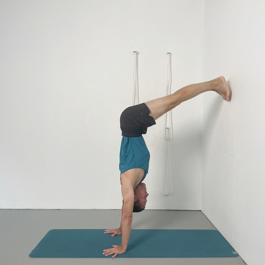 Half Handstand (Adho Mukha Vrksasana) – Feet Higher on the Wall