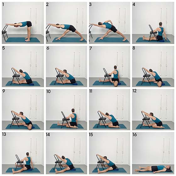 chair shoulders and forward bends