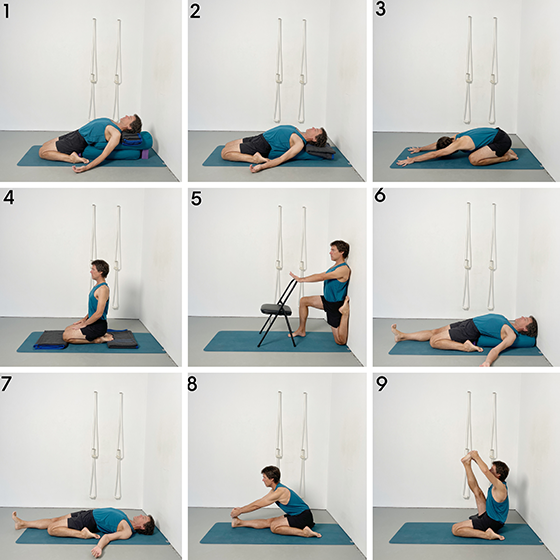 supta virasana and krounchasana