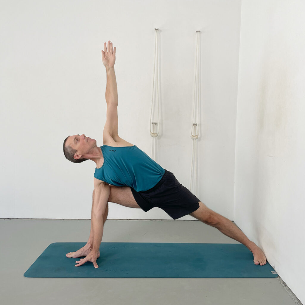 Parsvakonasana with Vertical Arm: Foundation for Hip Opening and Spinal Rotation