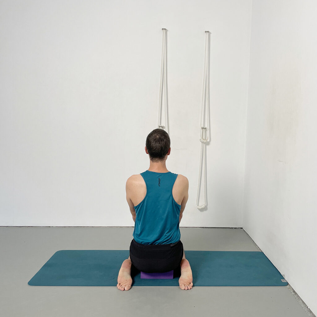 virasana on a block