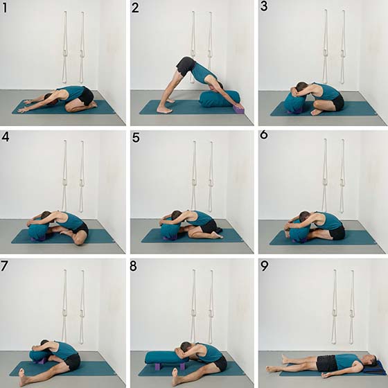 forward bends with head support
