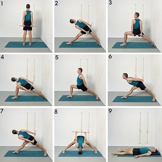 standing poses with dowelling