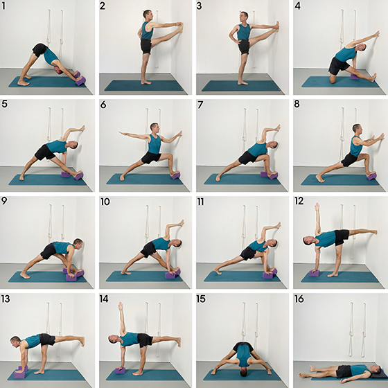 standing poses using a wall