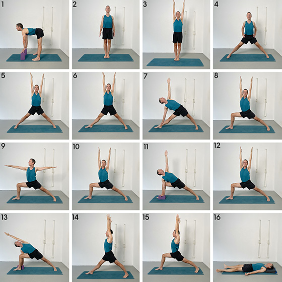 chest opening standing poses