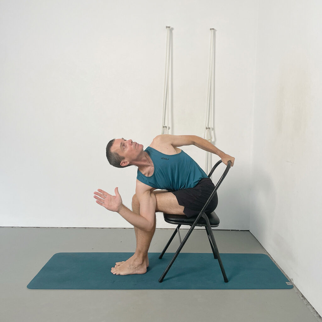 iyengar yoga chair twists