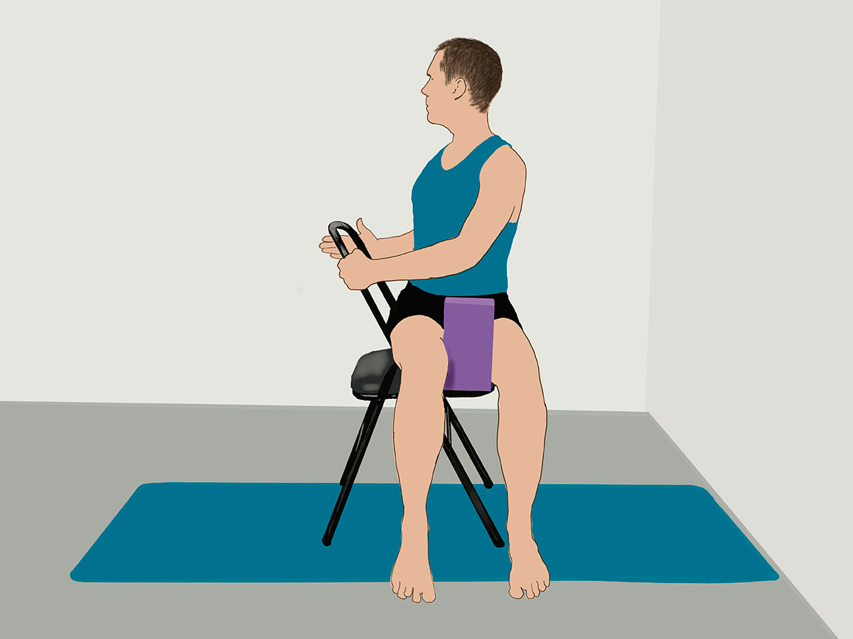 iyengar yoga chair twists