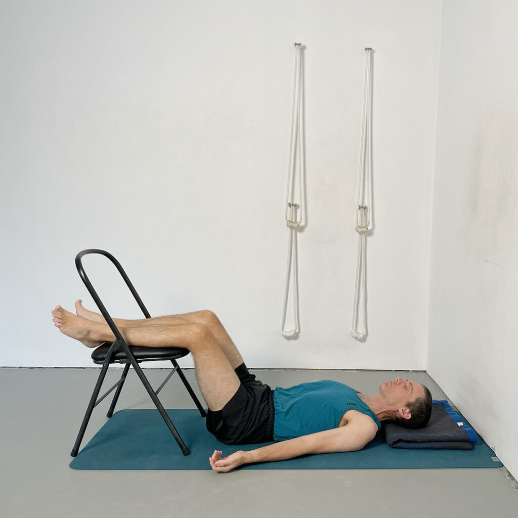Savasana (Corpse Pose) with Chair Support