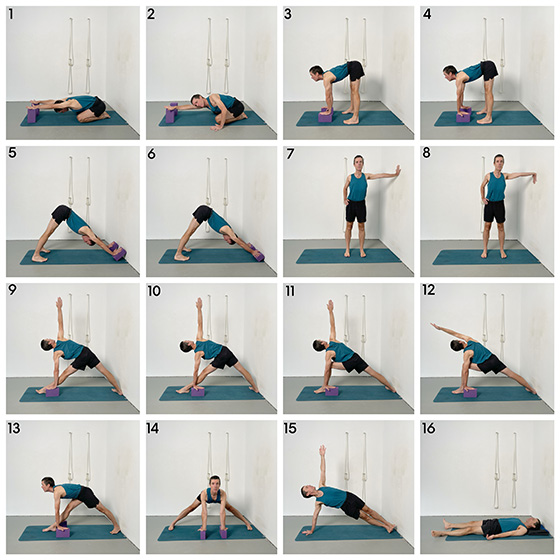 standing poses with wrist variations