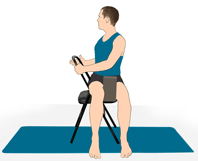 chair bharadvajasana